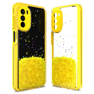 Lujosa funda anticaída para teléfono móvil, carcasa de TPU de Color con capa de purpurina epoxi para <span class=keywords><strong>Motorola</strong></span> G42 G52 G82 5G - Product Image 3
