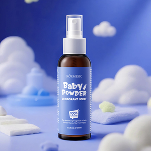 KORMESIC <span class=keywords><strong>Desodorante</strong></span> en Aerosol con Fragancia Refrescante de 100 ml, Certificado por Bpom, Marca Privada al por Mayor, para Dejar el Cuerpo y la Mente Felices, Polvo para Bebés - Product Image 1