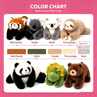 Boneka Gantung Leher Berbobot Panda Merah Koala Sloth Dinosaurus Mainan Hewan Isi Kapas PP Super Lembut Pereda Kecemasan Hadiah Anak
