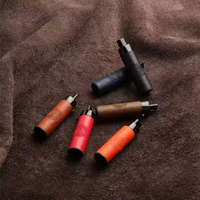 Embout de chicha portable de luxe, support manuel, accessoires pour narguilé avec housse en cuir et silicone 15k 30k 50k