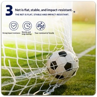 Filet de football en polyéthylène PE du fabricant d'origine pour l'entraînement et les matchs de 11, 7 ou 5 joueurs, modèle Z-PE, tailles 2m*3m/2m*5m/2.5m*7.5m