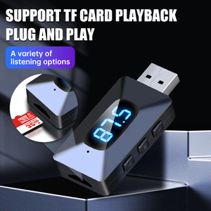 Nuevo Adaptador Inalámbrico de Audio para Auto con Micrófono Portátil, Pantalla LED, Manos Libres, <span class=keywords><strong>Receptor</strong></span> de Audio Auxiliar de 3.5mm, Accesorios de Video - Product Image 3