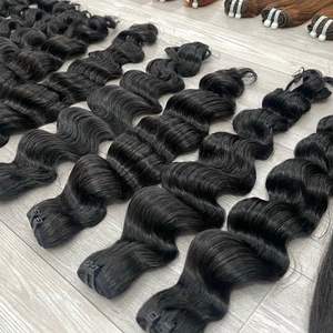 100% rauw natuurlijk maagdelijk Indiaas mensenhaar extensions, onbewerkt, cuticula-aligned bundels - Product Image 6