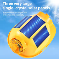 Casque de protection solaire de chantier de construction, casque de ventilateur solaire sans batterie