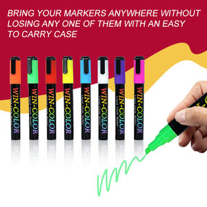 मध्यम पेंट तरल चाक मार्कर का 8 रंग सेट, कला आपूर्ति के लिए कपड़े पेंट मार्कर पेन - Product Image 4