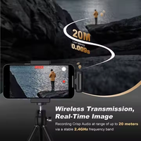 Système de microphone double à collier rabattable intégré J11, entrées foudre et USB-C et boîtier de batterie, adapté aux smartphones/
