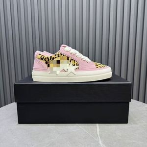 Zapatos Casuales de Moda para Hombre y Mujer, Diseño Clásico con Bloques de Color, Estampado de Estrellas y Animales, Parte Superior de Cuero Genuino, para Todas las Temporadas, con Cordones - Product Image 5