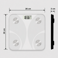 Báscula de Cocina Multi-Indice con Medidor de Grasa Corporal, Aplicación Extendida para Gimnasio, Yoga, Estudio, Gestión de Fitness, CE RoHS