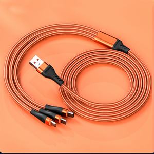 Cable de Carga Rápida 3 en 1 de 100W, Cable Universal de 6A y 1.2M con Conector Tipo-C USB para Teléfonos Móviles - Product Image 1