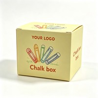 Scatola di Carta Economica Riciclabile a Prezzo di Fabbrica, Design Personalizzato Gratuito, Scatola Colorata per Gessetti Bianchi, Confezione per Materiale Scolastico