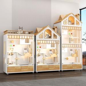 Hochwertiger, Anpassbarer Katzenraum für Innen, Kleine Größe, Einzigartige Vitrine, Katzenkäfig mit LED, Platzsparendes Katzenhaus mit Toilette für Zuhause - Product Image 2