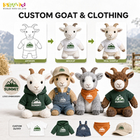 Peluche de chèvre en gros, directement de l'usine, jouet en peluche doux pour animaux de la ferme, idéal pour les boutiques de cadeaux, les magasins de souvenirs et la vente au détail
