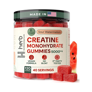Private Label Muscle Builder Gummies Sports Nutrition Post-Workout Energy <b>Creatine</b> Monohydrate Supplement 60 Count for Adults - Product Image 1