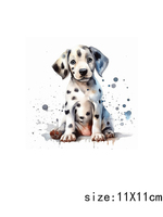 Autocollants de transfert UV DTF LETOP pour tasses en verre personnalisées, motifs chiens mignons et colorés