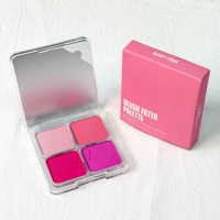 Palette de 4 Fards à Joues Effet Flou, Illuminateurs et Miroir, Fini Mat, Teint Clair, Longue Tenue Toute la Journée - Vente en Gros
