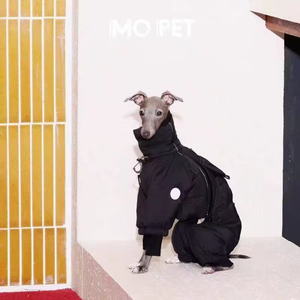 Manteau matelassé OEM pour chien, combinaison d'hiver intégrale à col montant et 4 pattes avec patch réfléchissant pour chien de type Greyhound <span class=keywords><strong>italien</strong></span> et <span class=keywords><strong>Whippet</strong></span> - Product Image 1