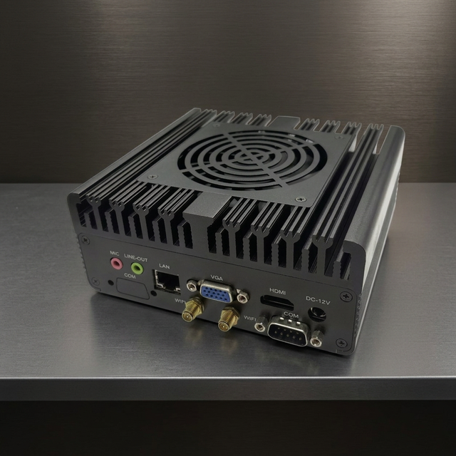 Intel I3 N305 Industrial Mini PC With Fan DC12V 15W TDP 1*VGA+2*RJ45 RS232COM+1*intel I226-V LAN+1*+ 4*USB3.0