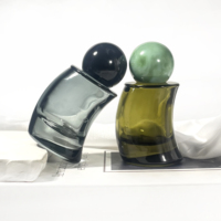 Flacon de parfum de luxe transparent et plat, atomiseur de parfum en verre, pot cosmétique, bouteille d'huile d'olive, flacon de parfum 50 ml, emballage pour épices