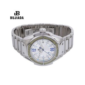 <span class=keywords><strong>Montre</strong></span> à quartz pour <span class=keywords><strong>homme</strong></span> de luxe en acier inoxydable 316 <span class=keywords><strong>ultra</strong></span>-fine noire décontractée et élégante avec cadran arabe personnalisé, pointeur Ronda, jour/date - Product Image 1