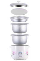 Cuisinière à riz électrique automatique avec cuve antiadhésive, capacité de 1,1 à 2 L, 500 W, boîtier en plastique écologique, design portable, 220 V/240 V