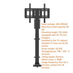 Mécanisme de levage de télévision Mécanisme de levage vertical intelligent motorisé <span class=keywords><strong>Support</strong></span> de meuble de télévision lcd <span class=keywords><strong>Support</strong></span> de <span class=keywords><strong>plafond</strong></span> électrique réglable en hauteur - Product Image 4
