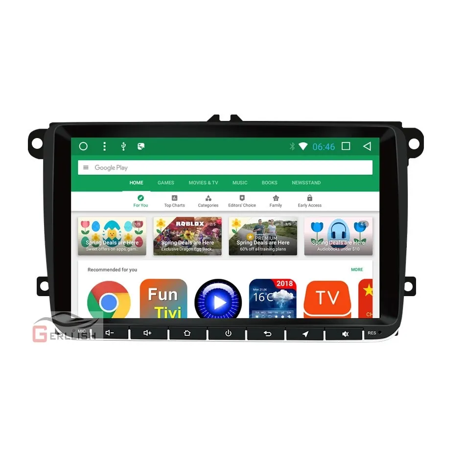 Radio con GPS para coche, reproductor con Android, DVD, unidad principal, estéreo, para VW, Volkswagen, Skoda, Golf 5, 6, Polo, Passat B5, B6, Jetta