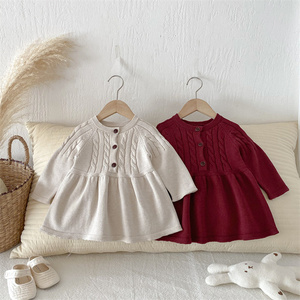 navy blue dress for baby girl White Eyelet Dress - Puff Sleeve Shift Dress main image 1
