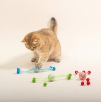 Filet tuyau rond corde balle chat jouet interactif drôle chat jouet en gros