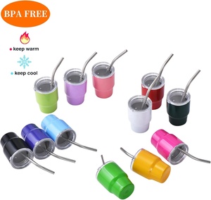 Nuevo vaso de chupito Delgado SUBLIMATABLE en blanco de 3oz personalizado con tapa sublimación en blanco mini tazas - Product Image 4