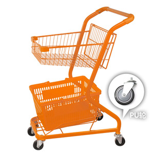 colorful double layer metal mesh shopping <b>trolley</b> for claw machine store pet snack shop - Product Image 1