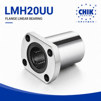 LMH20UU 椭圆形法兰直线滚珠轴承 20x32x42mm LMH10UU LMH16UU 双面橡胶密封直线滑套