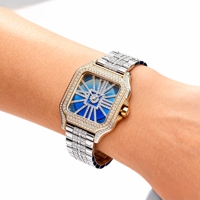 Montres de luxe en or rose de haute qualité avec diamants en moissanite VVS glacés pour femmes et hommes