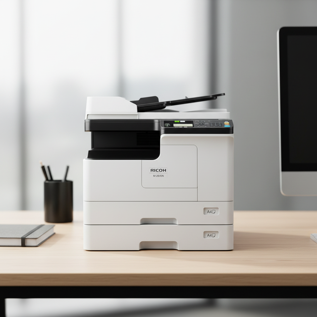 New Ricoh M 2810N A3 Monochrome All-in-One Printer | Compact Multifunction Photocopy Machine for Office Use
