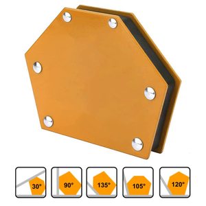 Support de soudage magnétique 178x90x17,2 mm en acier, positionneur multi-angles, force de 23 kg - Product Image 5