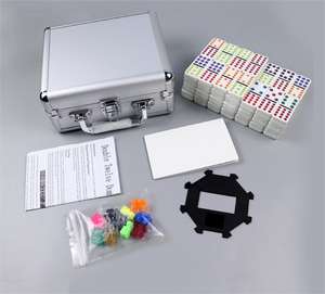 <span class=keywords><strong>Jeu</strong></span> de dominos classiques Double 12 dominos de <span class=keywords><strong>train</strong></span> mexicain dans une boîte en aluminium - Product Image 2