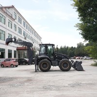 Mini Diesel Backhoe Crawler Loader Mesin Cummins 92KW Merek Hidromek Momen Beban Tinggi 4x4 Excavator Teleskopik Harga Terjangkau