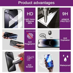 Protection d'écran en verre trempé anti-espion à 30 degrés pour <span class=keywords><strong>iPhone</strong></span> 12 <span class=keywords><strong>13</strong></span> 14 <span class=keywords><strong>Pro</strong></span> <span class=keywords><strong>Max</strong></span> 15 16 Plus XS XR 18 Film de protection en verre - Product Image 3