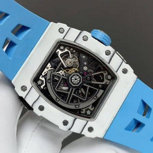 Montre de luxe pour homme, style sport mécanique punk, bracelet en caoutchouc, verre saphir, design identique, vente en gros - Product Image 3