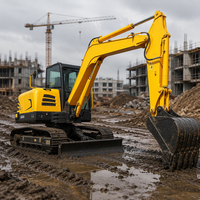 Excavator Medium Track E660H Alat Penggali Tanah Dengan Bucket Standar 0.3m³ untuk Pekerjaan Penggalian Kota