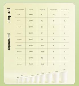 Gobelet à café en papier biodégradable en amidon de maïs PLA, écologique, avec logo personnalisé, 8OZ, 10OZ, 12OZ, 16OZ, 22OZ - Product Image 6