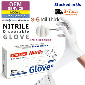 Guantes de Nitrilo Blancos de Grado Alimenticio Sin Polvo para Laboratorio, Ensamblaje Electrónico, Cuarto Limpio, Trabajo de Precisión - Product Image 1