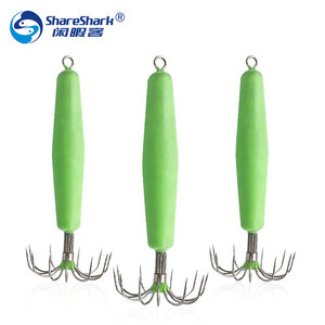 Hameçons de calmar lumineux en acier inoxydable leurres de pêche hameçon de gabarits de calmar 12 broches type parapluie hameçon de poulpe - Product Image 1