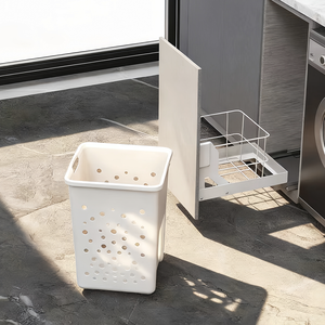 Cesto de <span class=keywords><strong>Ropa</strong></span> <span class=keywords><strong>Sucia</strong></span> Ecológico y Moderno para el Hogar, con Riel Deslizante Silencioso, Base Montada, 38L, Almacenamiento de <span class=keywords><strong>Ropa</strong></span> <span class=keywords><strong>Sucia</strong></span> para <span class=keywords><strong>Baño</strong></span>, 400-450mm - Product Image 3