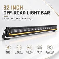 Barra de Luz LED IP67, Haz de Luz Concentrada y Difusa, con Certificación E-MARK R10 R148, Lámpara Auxiliar Todoterreno