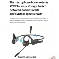 Écouteurs Sportifs Sans Fil STARSKY à Conduction Osseuse pour Bluetooth 5.3, Autonomie de 10H, Réduction de Bruit ENC, Étanchéité IPX5