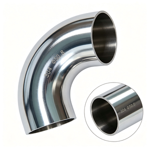 Raccord de tuyau d'échappement en acier inoxydable 304, coudé à 90 degrés, φ50.8mm, forgé, poli, pour soudage haute pression - Product Image 2