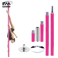 Stripper Pole Réglable Dancing Fitness Silicone Rose Portable Antidérapant Dance Pole Set pour la Maison, le Club, la Fête, le Pub Comes