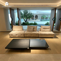 Ensemble de canapés italiens de luxe pour salon, fabriqué à Foshan, canapé de haute qualité pour grand appartement ou villa, mobilier de salon.