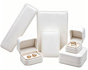 Wholesale Custom Rectangle PU Leather Magnetic Closure Luxury <b>Jewelry</b> <b>Box</b> for Bracelet <b>Necklace</b> Earrings Ring Packaging - Product Image 1
