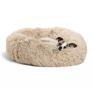 Cama Redonda de Felpa Larga y Cómoda para Perros, Cama Cálida y Suave para Mascotas, Cojín para Perros - Product Image 1